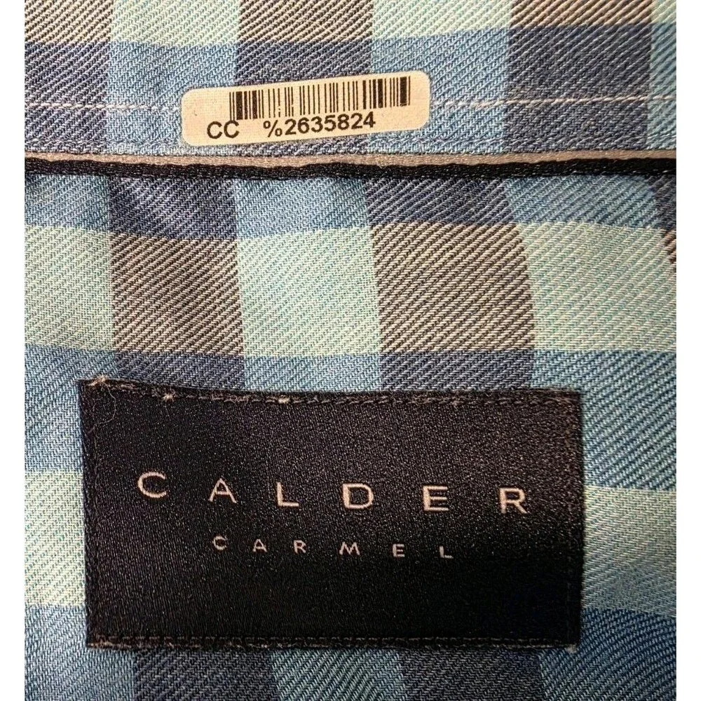 Calder Carmel Shirt Limited Edition 1/150 Mens Large Blue Check Long Sleeve